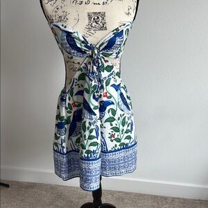 SHEIN Blue and Green Patterned Dress